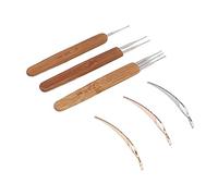 Acouto Dreadlock CROCHET Hook Juego de Gancho Portable Portable H de Tejido H Decedlocks Deceding Agudina CROCHET GORCHET GONGDREADLECHLECHECT (0.75 impar e incluso tres + dh oro grande, oro)