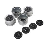 Acouto Eje de Remolque de 98 Pulgadas con 4 Tapones de Goma Cubiertas de Grasa para Cojinetes de Eje de Remolque de Metal Reemplazo para Dexter de 2000 a 3500 Libras Goma con Tapa de de de 98