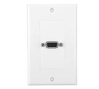 Acouto Enchufe VGA Adaptador de Panel de Montaje en Pared Enchufe de Pared El Panel de Material ABS está Hecho de ABS Retardante WH USBHD USBEnchufe USBEnchufeEnchufe de Video