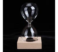 Acouto Escritorio de Hora de Reloj de Escritorio Magnético Hermosa Decoración para Adornos para el Hogar Vidrio de Mano de Obra de Trabajo Fino + Madera + Polvo de Hierro