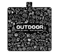 Acouto Estera Impermeable para Acampar Al Aire, Estera de Picnic Gruesa, de Suelo Pongee Resistente Al Desgaste, de Suelo Multifuncional a Prueba de Humedad para Senderismo, lo que Hace que el