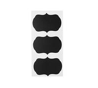 Acouto Etiquetas Adhesivas de Pizarra Reutilizables, Etiquetas para Tarros de Superficie de Escritura de PVC Negro, Paquete de 36, 2,0 X 1,4 Pulgadas, Se Limpian con un Paño y Se Despegan para