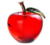 Acouto Figuras de Frutas de Cristal, Suministros Decorativos Elegantes con Caja de Regalo para Decoración de Hogar y Oficina, Recuerdo (Red)