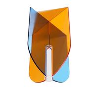 Acouto Florero Geométrico Acrílico, Detalle Fino, Fácil de Limpiar, Florero Minimalista Geométrico Acrílico para Sala de Estar, Mesa, Puerta, Rebanada, Amarillo Anaranjado, 20x15x2cm, que Es un