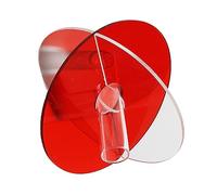 Acouto Florero Geométrico Acrílico, Detalle Fino, Fácil de Limpiar, Florero Minimalista Geométrico Acrílico para Sala de Estar, Mesa, Puerta, Rebanada, Amarillo Anaranjado, 20x15x2cm, que Es un