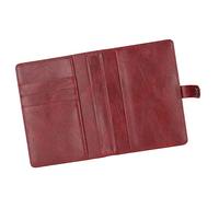 Acouto Funda para Pasaporte de Piel Sintética, Multifuncional, de Gran Capacidad, Portátil, para Viajes de Negocios y Viajes, Piel Roja Que en Dur Passport HolderPassport PU (Rojo)