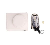 Acouto Funda Protectora para Cámara V1, Piel Sintética Duradera con Correa Ajustable para el Hombro, Forro Suave para Protección contra Arañazos, Orificio para Tornillo Integrado de 1,4 (White)