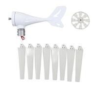 Acouto Generador de Viento de 600 W, 8 Viento de bajo Ruido con Controlador MPPT para Barco, Hogar, Generador de Permanente de 24 V CA, Kit de de, 8 Turbinas de, Turbina de de 600 W (12V)