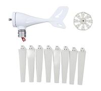 Acouto Generador de Viento de 600 W, 8 Viento de bajo Ruido con Controlador MPPT para Barco, Hogar, Generador de Permanente de 24 V CA, Kit de de, 8 Turbinas de, Turbina de de 600 W (24V)