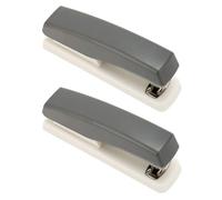 Acouto Grapadora de Oficina 2 Piezas Grapadora Escolar Ergonómica y Estable Portátil para Evitar Resbalones para Estudiantes Manual Fácil de Maniobra Fácil de Sujeción para la Escuela Oficina (GRAY)