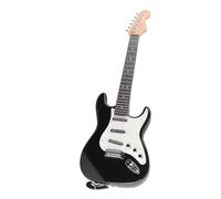 Acouto Guitarra Eléctrica para Niños, Mini Guitarra Eléctrica de Plástico Portátil y Liviana, Juguete para Niños y Niñas, Experiencia Real con Reproducción de Música Modo de Acordes (Black)