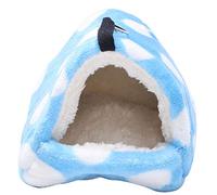 Acouto Hamaca Nido para Mantener Caliente a Mascotas Pequeñas Cama Colgante Suave con Gancho para Hámster Punto Azul y Blanco L Lavado Limpio Fácil de Almacenar Suave Hecho Uso Conveniente Material