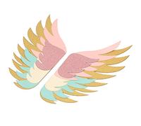 Acouto Hermoso y único Adorno de Decoración de Alas de Pastel para Bodas, Fiestas de Cumpleaños, Tipo 3 para Pastel, único, Maravilloso, Hecho de Múltiples Capas, la Decoración Es un Ala de Completa