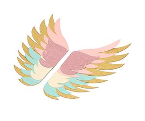 Acouto Hermoso y único Adorno de Decoración de Alas de Pastel para Bodas, Fiestas de Cumpleaños, Tipo 3 para Pastel, único, Maravilloso, Hecho de Múltiples Capas, la Decoración Es un Ala de Completa