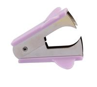 Acouto Herramienta para Quitar Grapas, Extractor de Grapas de Metal con Ergonómico, Extracción Rápida de para Documentos de Oficina, Trámites Financieros, Rosa (PURPLE)
