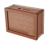 Acouto Hucha de Madera, Caja de Ahorros de Madera con Contador para Adultos y Niños, Hucha para Niños y Niñas, Rastreador de Objetivos de Desafío de Ahorro de Dinero (3000 Euros)