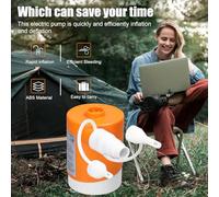 Acouto Inflador Eléctrico Inalámbrico Portátil Multifuncional, Recargable por USB, 2 en 1, Bomba de Inflado y Desinflado para Exteriores, 5000PA, Anillo de Natación Portátil, Inflador de Colchón