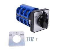 Acouto Interruptor de Transferencia Manual de 3 Posiciones 63A con Indicador, Interruptor de Encendido y Apagado Iluminado para Protección de Generador de Energía de Costa de Barco,