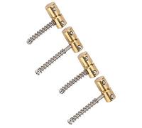 Acouto Juego de 4 Monturas para Cuerdas de bajo, Juego de Puente de Latón de 4 Cuerdas, Repuesto de Accesorios para Electricidad para Conservar la Textura, Montura para de bajo, Montura para bajo