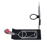 Acouto Juego de Baloncesto de Escritorio Aleación de Aluminio Antideslizante Base Ponderada Negra Juguete de Escritorio de Baloncesto Plegable para Niños Que el Elástico en Tu Conveniente Lugar de