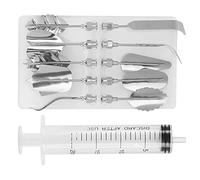 Acouto Juego de Herramientas de Arte de Gelatina Juego de Herramientas de Arte de Gelatina 3D, 11 Piezas de de de de Acero Inoxidable, Incluye 10 Boquillas de Pastelería de Pudín de Hojas de Flores