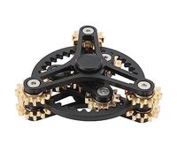 Acouto Juguete con Engranaje para la Yema del Dedo 4 Engranajes Descompresión Metal Dedo Mano Latón Juguete para Aliviar el Estrés Déficit Negro Autismo TDAH Otros Problemas Que Liberan ESTRÉS y (de