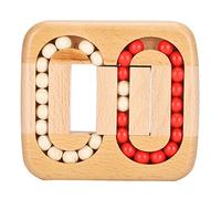 Acouto Juguete de Bola de Laberinto de Madera Desbloquear Luban Lock Interactivo Fidget Puzzle Memoria y Equilibrio Actividad Juguete para Adultos Niños Mayores 11,3 X 12,5 X 2 Cm