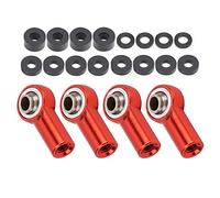 Acouto Junta Esférica con Extremo de Varilla de Enlace, Aleación de Aluminio, Apta para HSP/RGT/Himoto/ 1/10 RC CarBlue Car Mejora el Rendimiento 45667 Junta RC Enlace la Bola de Ajuste (rojo)