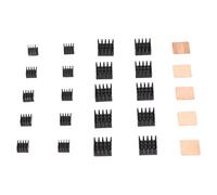 Acouto Kit de Disipador de Calor de Aluminio de 25 Piezas Buena Disipación de Calor Kit de Disipador de de Amplia Compatibilidad para Disipación de RPi2B/3B/4B Imp de de de AluminioKit de de para