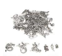 Acouto Kit de Fabricación de Joyas DIY con Patrón de Dragón de 70 Piezas, Colgante Hecho a Mano de Acero Inoxidable para Pulseras, Collares, Manualidades, Juego de Accesorios