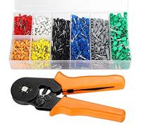 Acouto Kit de Herramientas de Engarzado de, Alicates de Engarzado de, 800 Piezas, Juego de Terminales de Extremos de para Hacer que los Terminales Funcionen, Engarzadora, Esta Es su Más Fácil y