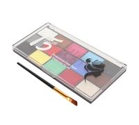 Acouto Kit de Pintura Facial de 15 Colores Pintura Facial Suave Soluble de Secado Rápido Maquillaje de Halloween para Niños Adultos Actuaciones en Charmi Rico y Vívido Kit de de