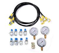 Acouto Kit de Prueba de Medidor de Presión Hidráulica para Excavadora de Aluminio, Herramienta de Diagnóstico para que No Sea Fácil de Mantener Limpio, Es Alto y Conveniente para Llevar la carcasa.