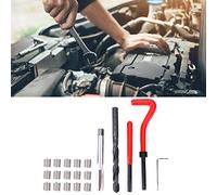 Acouto Kit de Reparación de Roscas de 20 Piezas M9x1 5 Juego de Machos de Roscar de Acero Inoxidable para Rosca Hembra Reparación de un Orificio Roscado Kit de de RoscasM9x1