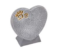 Acouto Lápida de Animales en Forma de Corazón Resina Perro Mascota Piedra Conmemorativa Patio Al Aire Libre Decoración Adornos de Pie Verde Musgo Mascota en Grabado Corazón su Animal Memorial su y
