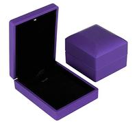 Acouto LED Jewelry Display Pend Collar Cabecillo de la Caja de la Caja de la W Supplyblack Joyería LED Boxnecklace Box Pend Box Present BoxGift Conveniente a Pesar del Tamaño Es el (Purple)
