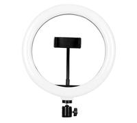 Acouto Luz de Relleno Colorido LED RGB de 10 Pulgadas para la Transmisión en Vivo Selfie Makeup Dimmable 2800K-6500K USB Alimentado con Soporte de Teléfono del Adaptador de la Pelota LED LEDUSB