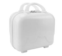 Acouto Maleta de Mano de 14 Pulgadas, Equipaje Ligero de ABS con Cerradura TSA, Ruedas Giratorias, Divisores Internos para Viajes Aéreos, 30x25x15cm (White)