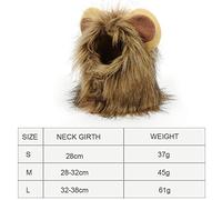 Acouto Mane de Gato Disfraz de Mascotas Peluca para el Cabello para Perros Gatos Mascotas Halloween Navidad Navidad (M)