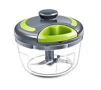 Acouto Máquina Picadora de Ajo Mini Picadora Manual Portátil de 500 Ml Gris con Cuchilla de Repuesto para Alimentos que Garantiza el Rendimiento Inteligente y Eficaz de Garlic ChopperMini