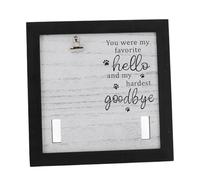 Acouto Marco Conmemorativo para Perros Personalizado, Exhibición de Fotos de Pérdida de Mascotas de Madera, 23x23 Cm, con Soporte para Collar, Mesa, Foto Decorativa para Dueños de Perros en Duelo,