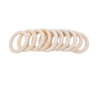 Acouto Materiales para Manualidades Anillos de Madera, Anillos de Conexión de Madera Natural Lisa para Conectores Colgantes de Bricolaje Fabricación de Joyas Suministros de macramé Artesanal 10