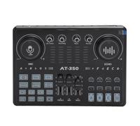 Acouto Mezclador Profesional de Tarjeta de Sonido en con Luz LED Cambiador de Voz Múltiples Efectos de Sonido Grabación Tarjeta de para Micrófono de 48 V una Calidad de Respuesta Calidad de Total