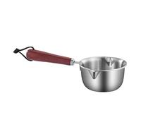 Acouto Mini Olla Calentadora de Aceite, Olla para Derretir Mantequilla de Leche de Acero Inoxidable con Boquilla Doble para Calentar café y (180ml)