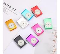 Acouto Mini Reproductor de MP3 USB 2.0 de 3,5 Mm con Soporte de Clamp/Holder Tarjeta de Memoria Simple Sin Pantalla La Presión de Resistencia de La Pantalla Tiene Impacto lo Hace Cómodo A Prueba de