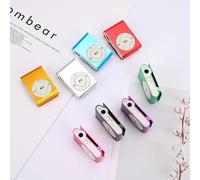 Acouto Mini Reproductor de MP3 USB 2.0 de 3,5 Mm con Soporte de Clamp/Holder Tarjeta de Memoria Simple Sin Pantalla La Presión de Resistencia de La Pantalla Tiene Impacto lo Hace Cómodo A Prueba de