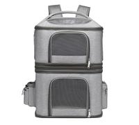 Acouto Mochila Desmontable para Transportar Gatos, Transportador Doble para Gatos, Transpirable y Conveniente para Viajar, y un Hombro Cómodo Que Puede Acomodar un Transportador para Prov para 2