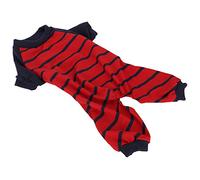 Acouto Mono para Perros de Interior Ropa Suave Monos para Perros de Poliéster Camisa a Rayas de Manga LargaSY59 Color de Contraste Gris L Que Trae y para Cuando el Material Hecho Comodidad y