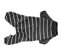 Acouto Mono para Perros de Interior Ropa Suave Monos para Perros de Poliéster Camisa a Rayas de Manga LargaSY59 Color de Contraste Gris L Que Trae y para Cuando el Material Hecho Comodidad y