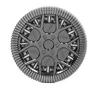 Acouto Office Shiny Hub Pattern ADHD Tactile Money - Juguete Deslizador de Alivio de Estrés por Miedo Magnético - Adecuado para Autismo y Mordedura de Uñas Material de Metal (Negro Plateado)